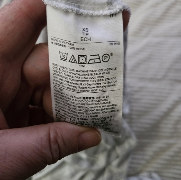 Banana Republic Striped Gray Women's Top Size XS - Picture 6 of 6